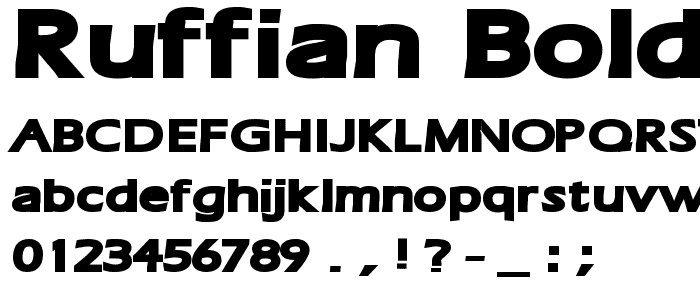 Ruffian bold font
